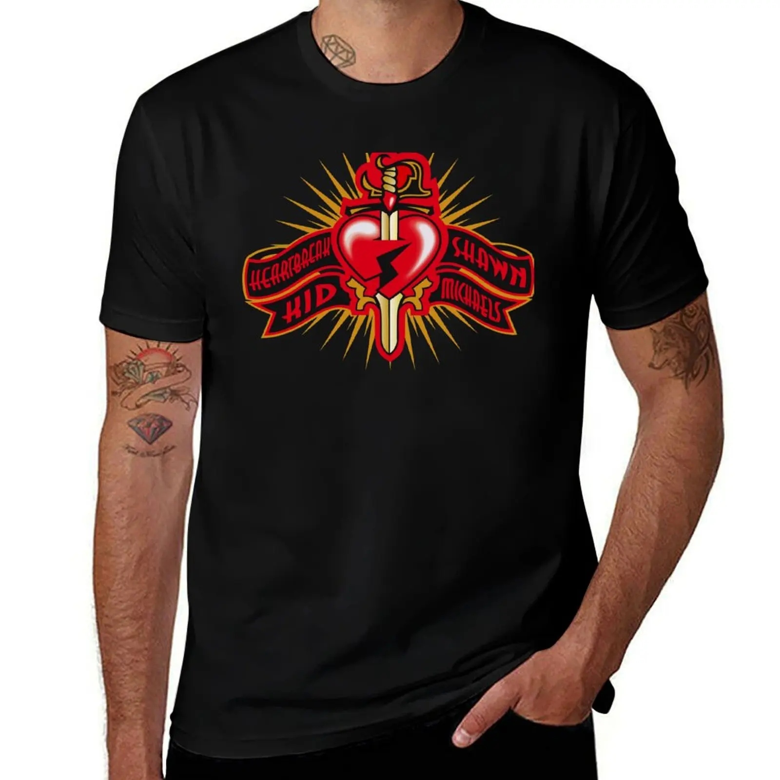 Shawn Michaels Heartbreak Logo T-Shirt Sun Block Outdoor T-Shirt