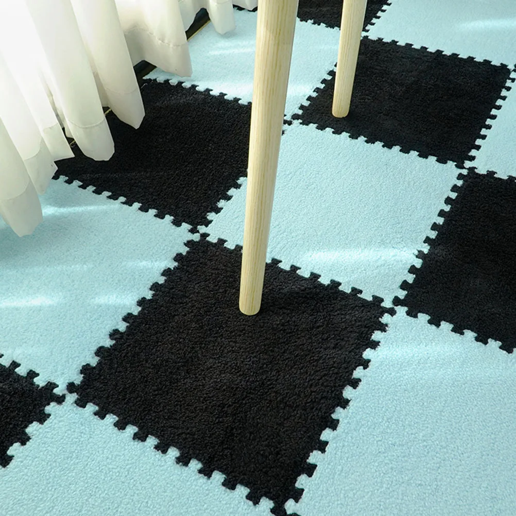 

6Pcs Foam Patchwork Floor Mat Black White Creative Design Puzzle Mattress Play Mat Baby Crawling Rug Home Household Kids Play