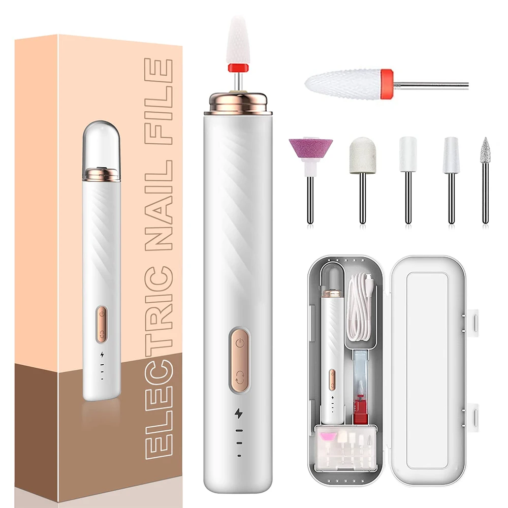 

Wireless Nail Drill Electric Nail Drill Machine With Ceramic Drill Bit Nail File Sander Manicure Sets For Gel Polish Remover