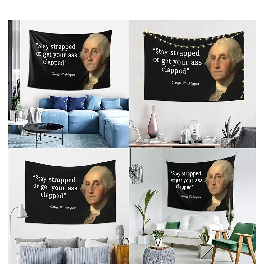 البقاء مربوطة أو تصفيق مضحك إقتباس العلم نسيج الزخرفية مضحك ملصق للرجل غرفة الكهف كلية النوم ديكور غرفة نوم