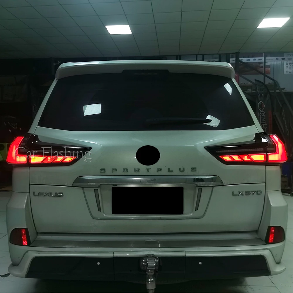 

Автомобильные светодиодные задние фонари для Lexus LX570 2016 2017 2018 2019 2020 2021, автомобильный фонарь с анимацией запуска, указатель поворота, стоп-сигнал, задний фонарь