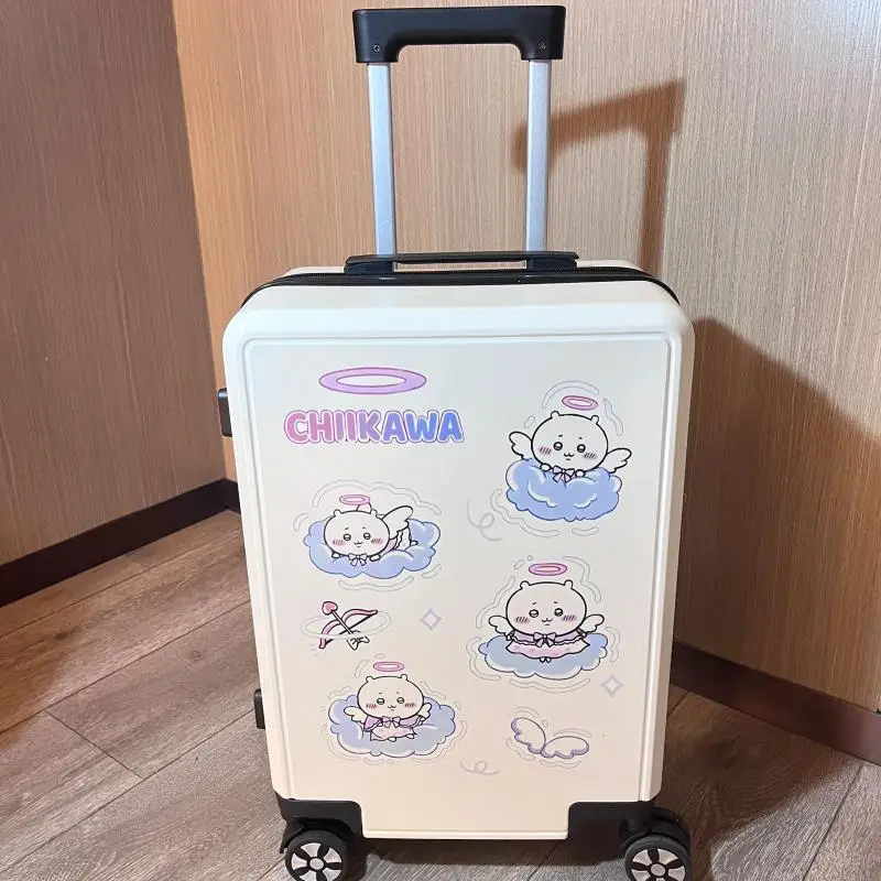 chiikawa Eight Large capacity luggage suitcase, portable and simple, minimalist rolling suitcase, cartoon style boarding case