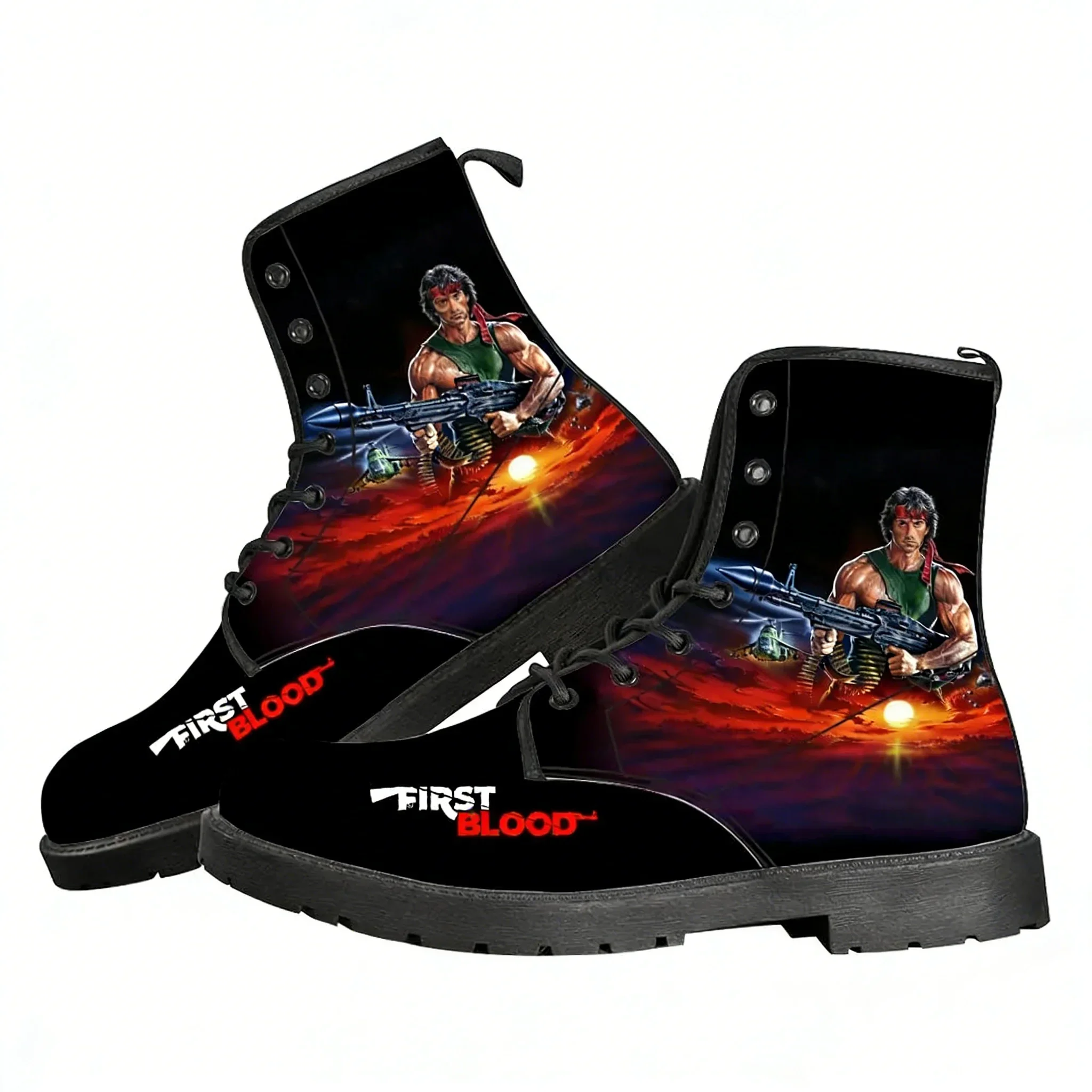 John Rambo F-First B-Blood Casual Boots Mens Womens Teenager Shoes Retro Street 3D water proof Boot Outdoor Customize Made Boots