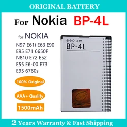 Original 1500mAh BP-4L BP4L BP 4L Battery For Nokia N97 E61i E63 E90 E95 E71 6650F N810 E72 E52 E55 E6-00 E73 E95 6760s Battery