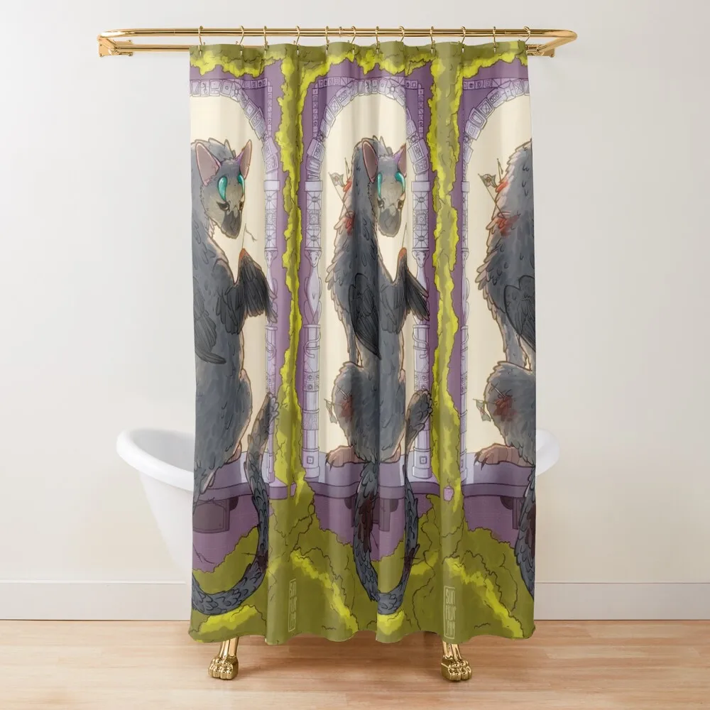 

Trico mural - day version Shower Curtain Funny Shower Anime Shower Bathroom Showers Bathroom Accessory Curtain