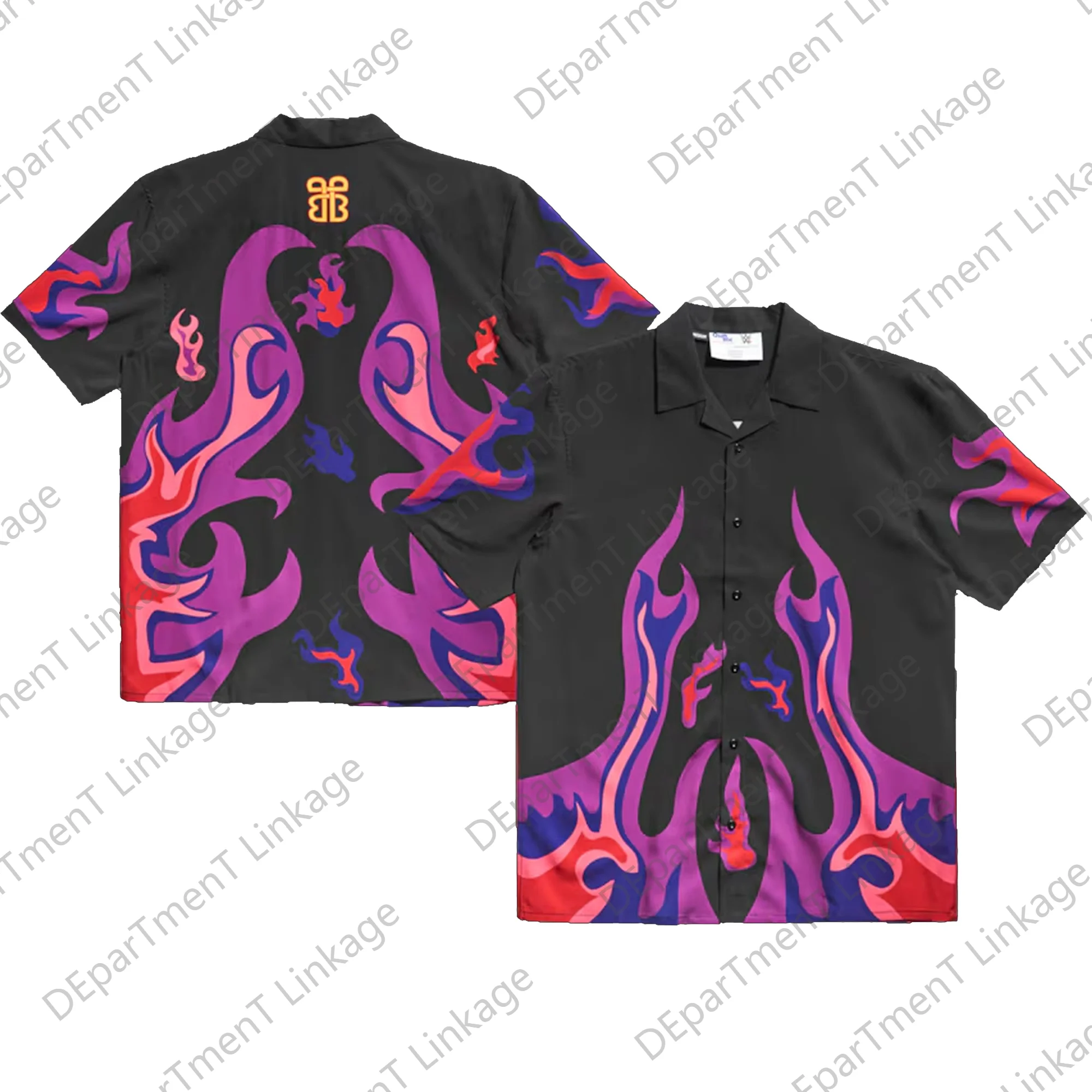 New Arrival 2024 Summer Wrestling Match Bam Bam Bigelow Chalk Line WrestleMania 11 Button-Up Shirt Casual Tops For Kids/Adult