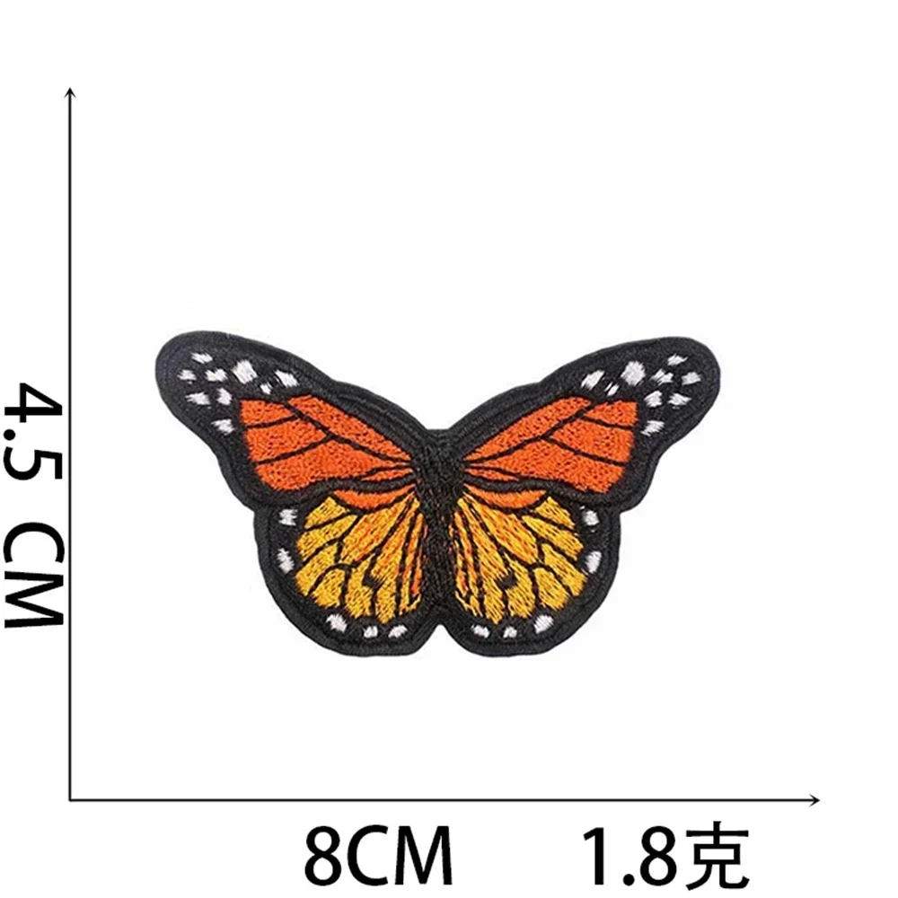 Embroidered Patch Iron On Patches for Clothing Pocket Butterfly Clothes Stickers Fabric Sewing Thermal Adhesive Applique Fusible