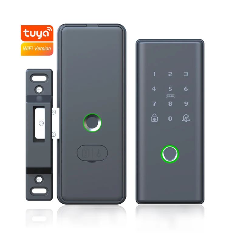 

Tuya Smart WiFi Electronic Double-Sided Fingerprint Digital Smart Lock for Silding Gate Door