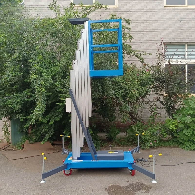 Deposit Price Aluminum Alloy Lift Electric Hydraulic Aerial Work Vehicle Warehouse Mobile Aerial Work Lift Platform