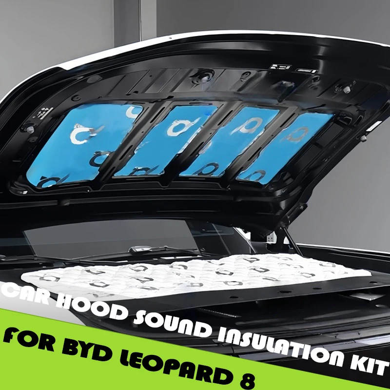 Car Hood Flame Retardant Sound Insulation Cotton Fit for BYD Leopard 8 Modified Auto Cabin Cover Car Upgrade Parts