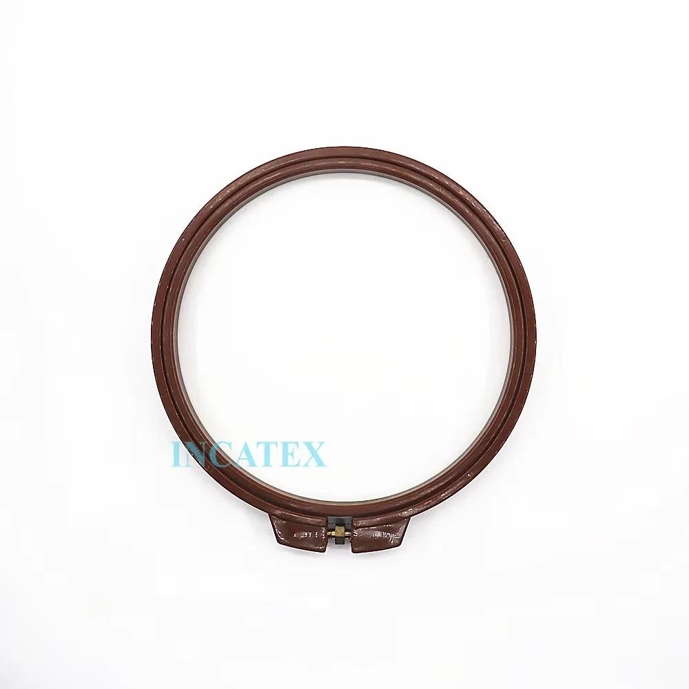 

3 Pcs Good Quality Barudan Flat Embroidery Machine Spare Parts Plastic Round Frame Hoop 120mm Diameter Brown