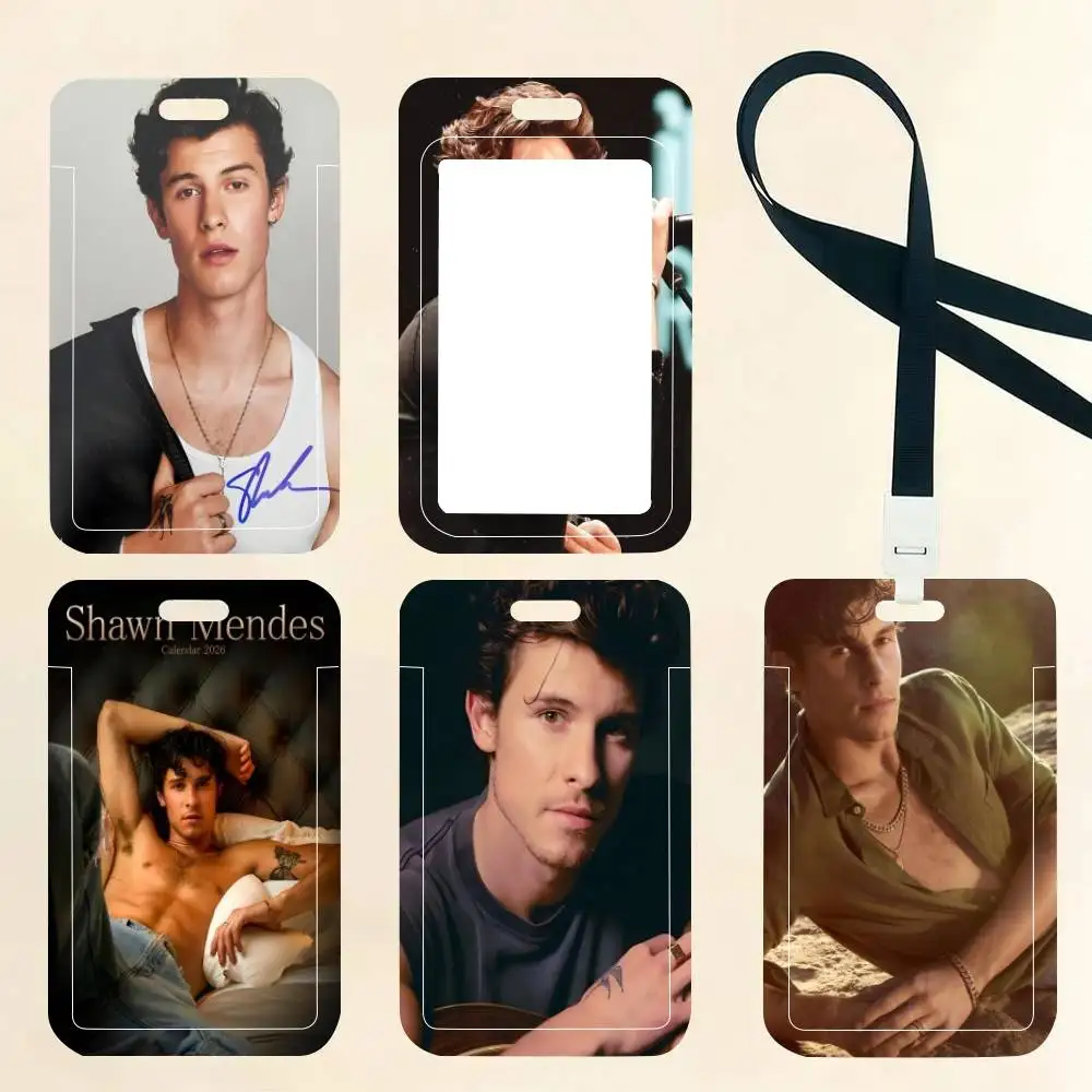 

Shawn Mendes ID Card Holder Neck Strap Pendant Door Badge Holder Lanyards Keychain Work Credential
