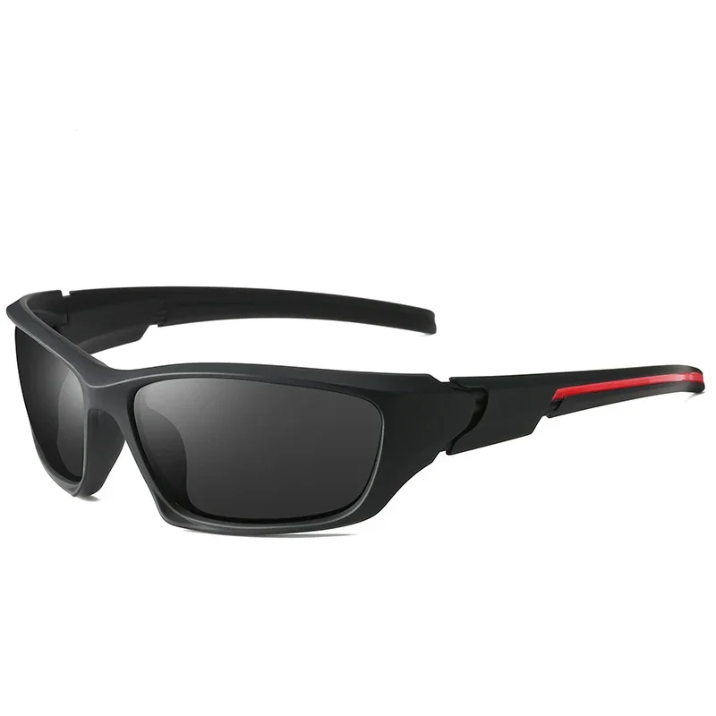 Brand Polarized Sunglasses for Men Plastic Oculos De Sol Men\'s Fashion Square Driving Eyewear Travel Sun Glass Black Blue Glass