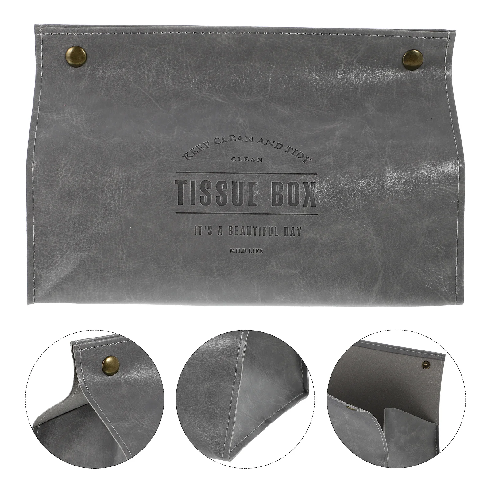 

1Pcs Retro Tissue Bag Simple Stylish Desktop Napkin Container for Home Office Car Decor Tissue Storage Bag