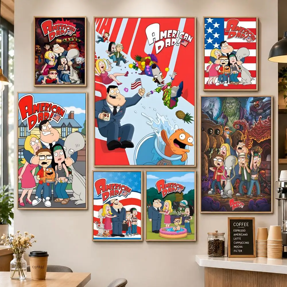 Cartoon American Dad Roger Stan Smith Adult Comedy Poster PP Decorative Poster Print Apartment Dorm Office Cafe Gift