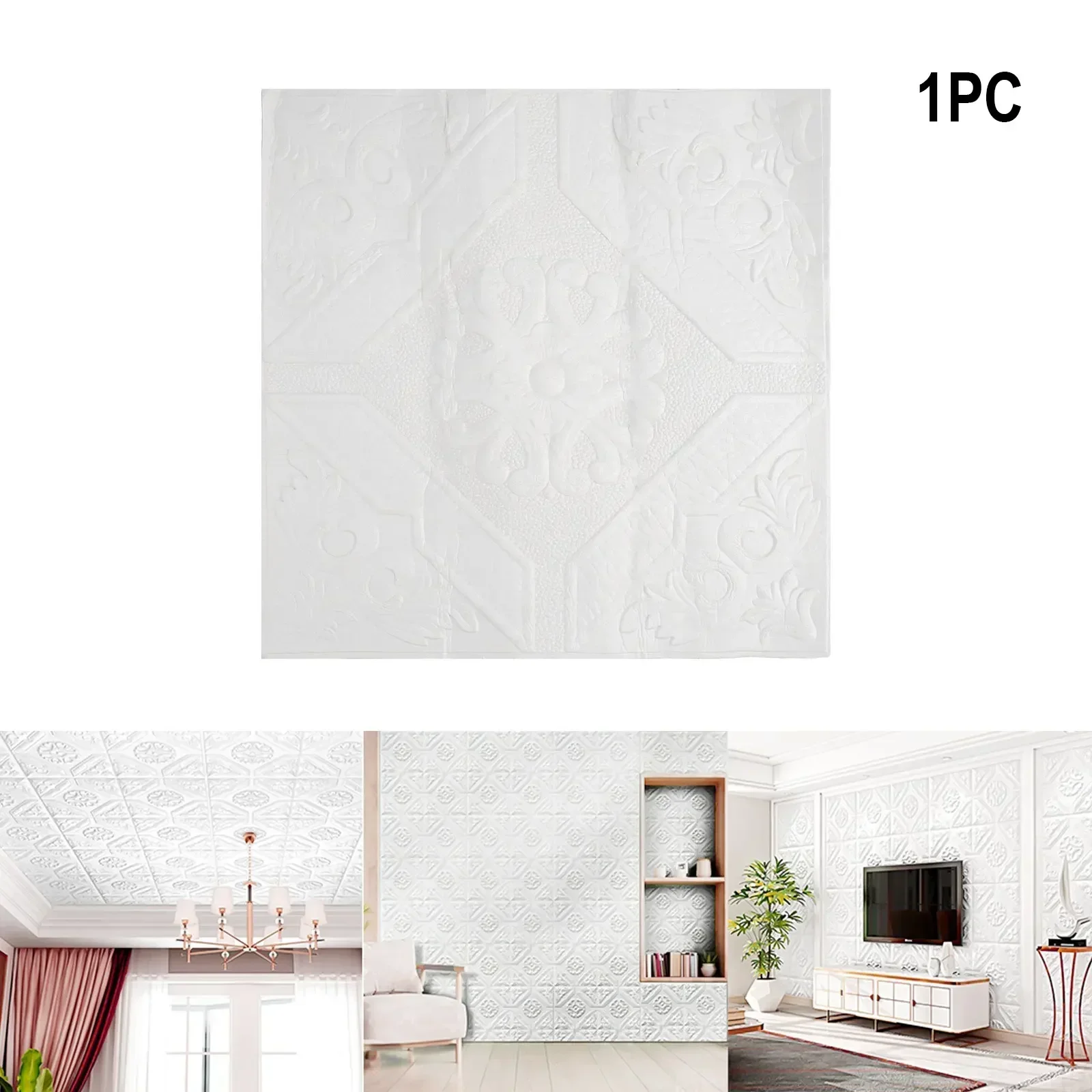1/10Pcs 3D Wallpapers Wall Stickers Self-Adhesive Foam Panel Home Decor 35*35cm For Living Room Bedroom Ceiling TV Wall Art