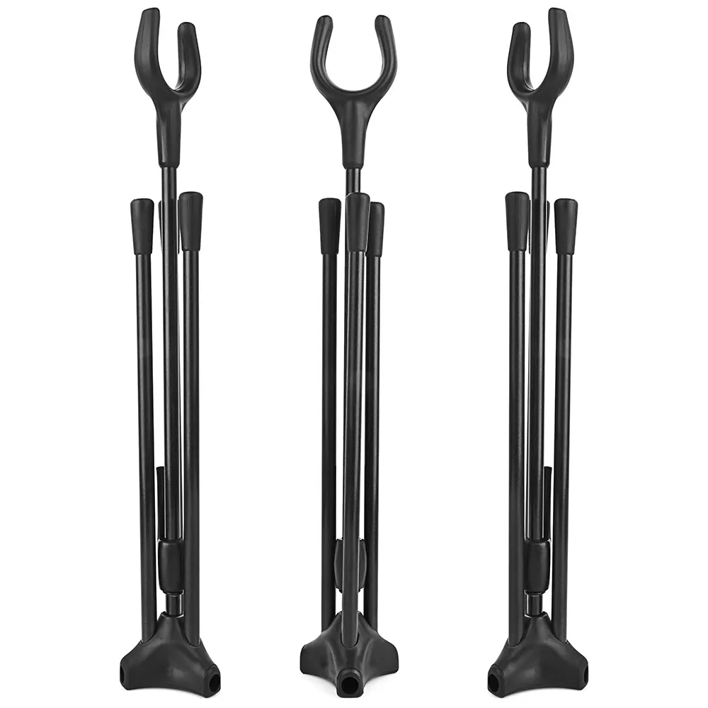 

1pc Outdoor Recurve Bow Holder Black Stand Detachable Portable Foldable Kick Rack Ideal for Archery Shooting Hunting Accessories