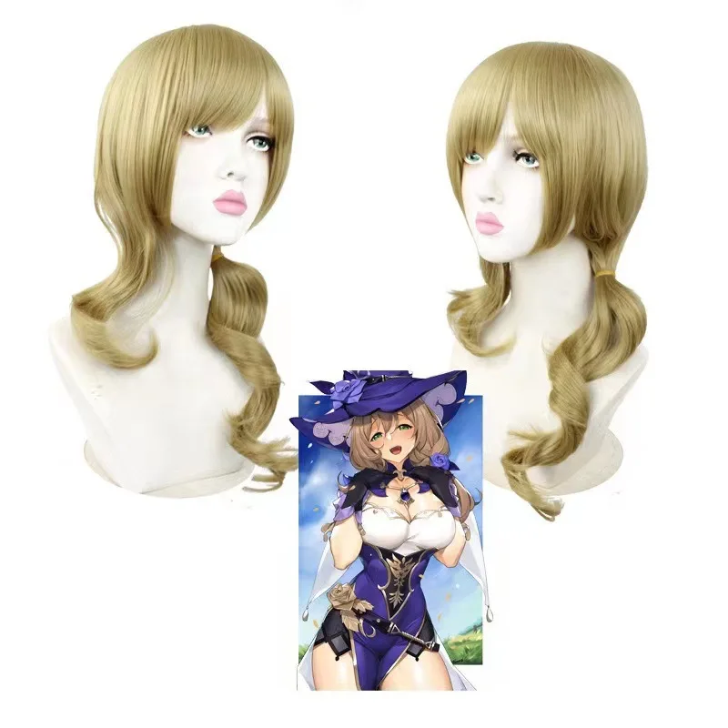 Disfraz de Genshin Impact Lisa Minci para mujer adulta, traje de fiesta de noche, vestido, peluca, sombrero, uniforme, juego de Halloween, Anime