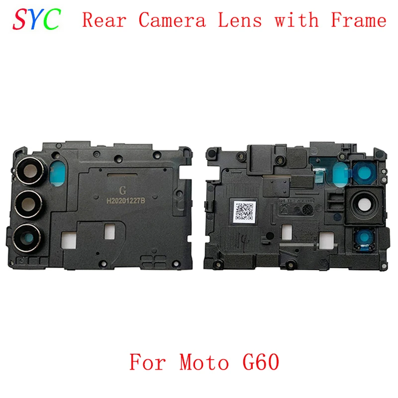 

Back Rear Camera Lens Glass with Frame For Motorola Moto G60 Camera Lens Frame Repair Parts