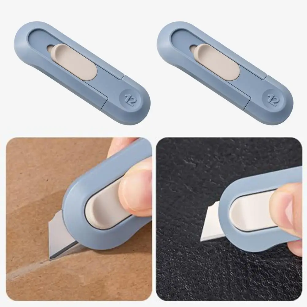 الفن مقص أداة جيب سكين المحمولة آمنة قوي السيارات التراجع undock طالب penسكين للمكتب واللوازم المدرسية