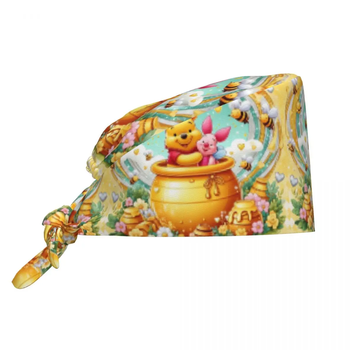 

Custom Winnie The Pooh Cartoons Cleaning Cap Cool Men Women Classical Scrub Cap Surgicals Hat Nurse Scrubs Hat For Dentist