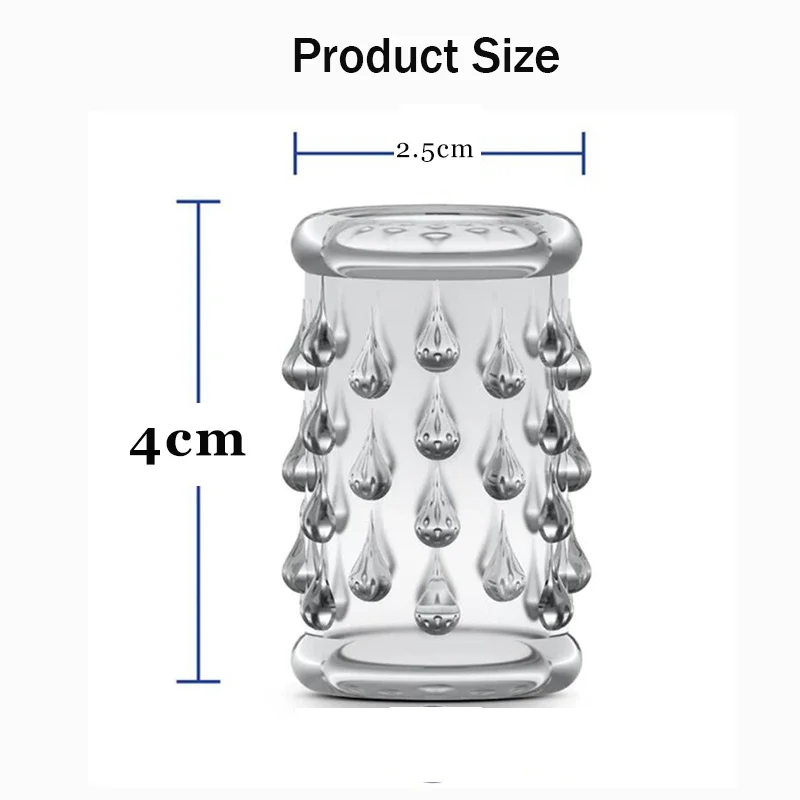 6pcs Penis Sleeve Erection Enlargement Sex Toys for Men Condoms Delay Cock Ring Stimulate Delayed Ejaculation Sex Shop Aldult 18