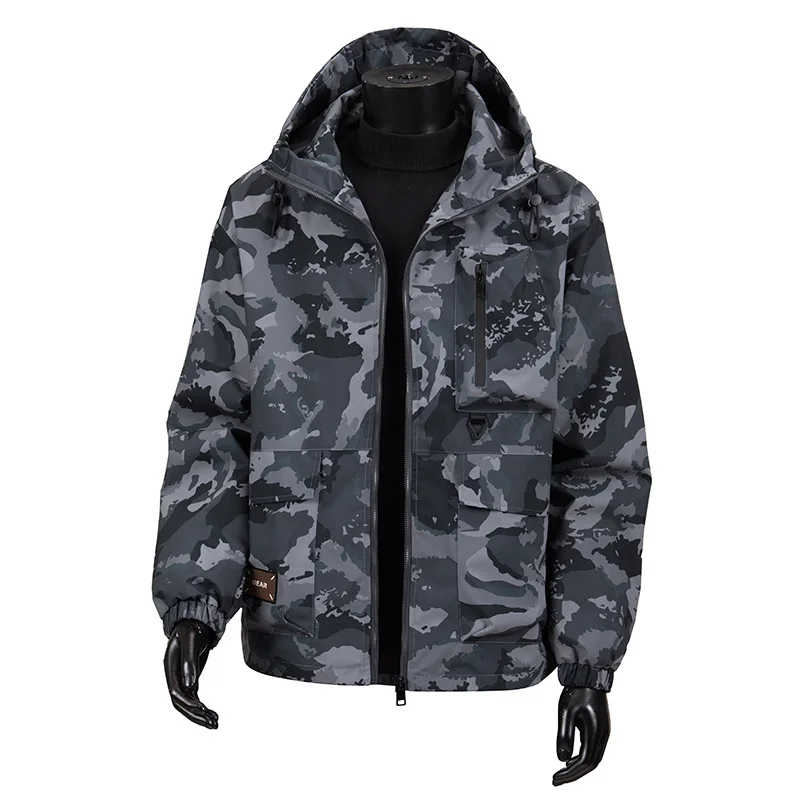 

European American New Autumn Winter Men's Hooded Camouflage Fashion-Resistant and Warm