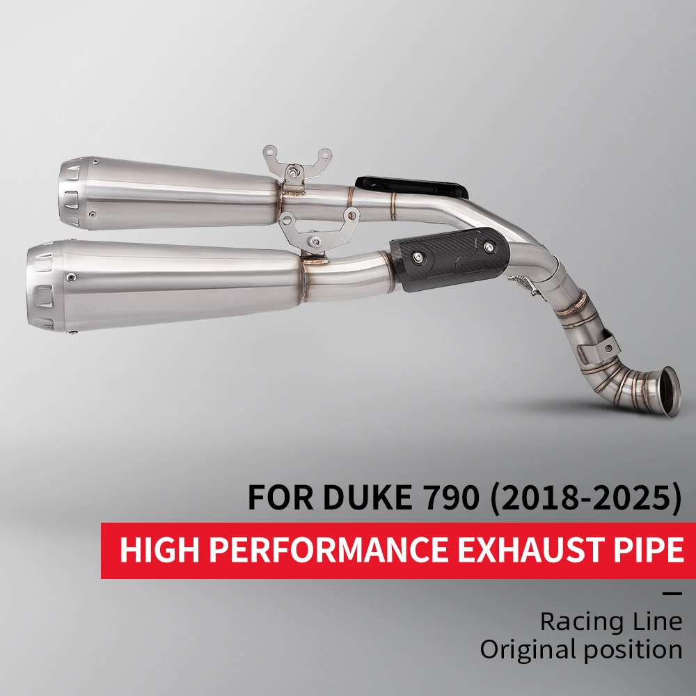 

Duke 790 2018-2025 Modified 51MM GP Dual Muffler with Middle Link Pipe Motorcycle Exhaust System