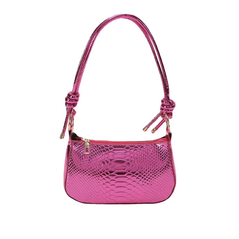 

2023 New Fashion Women's Bag Crocodile Pattern Handbag One Shoulder Commuter Underarm Bag Colorful Female Bag