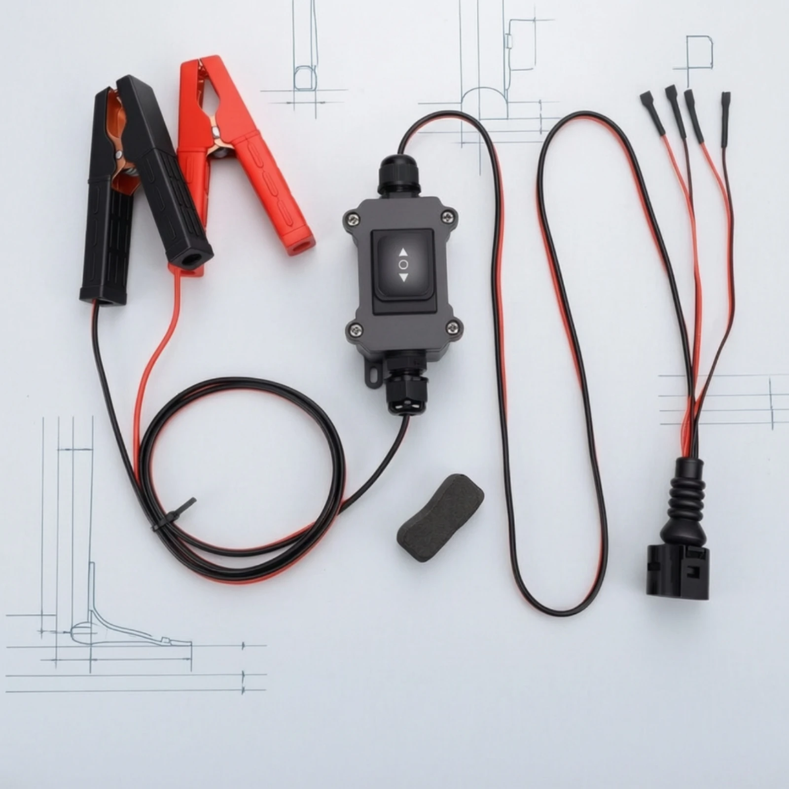 Motor Test Tool with Alligator Clips Insulated Alligator Clip Test Lead Good Electrical Conductivity Testers Compact view 2