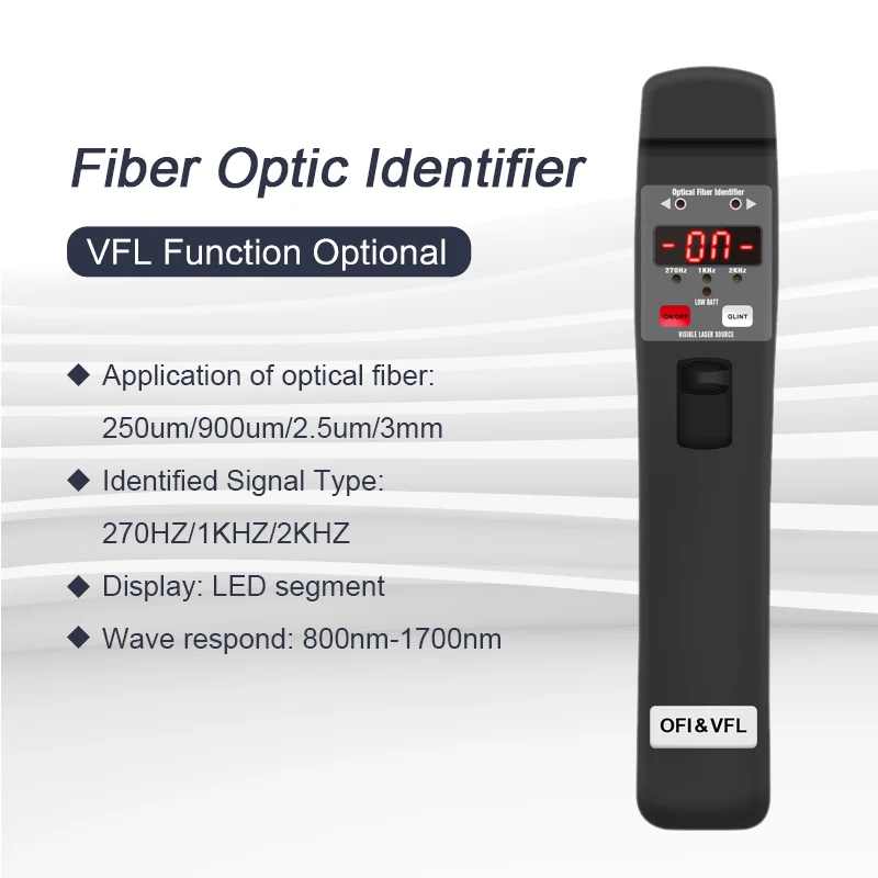 

Free Shipping High Precision Fiber Optic Identifier 10mw For Visual Fault Locator 250um900um2.5um3um Active Traffic Detector