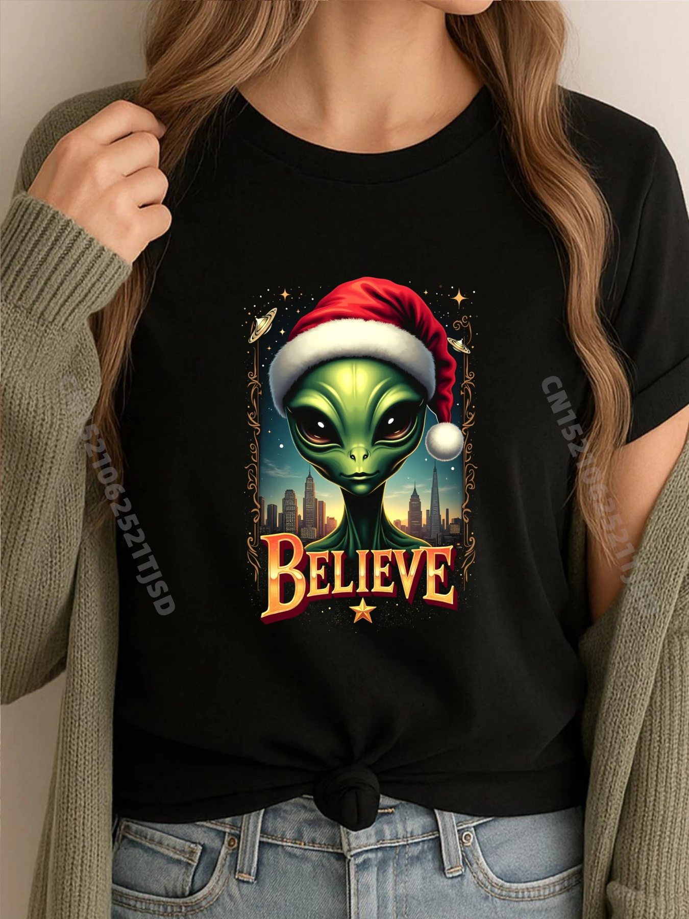 

Я хочу верю, инопланетянин, зона НЛО 51, Розуэлл, чужой, рождественские забавные футболки, мужская одежда в китайском стиле