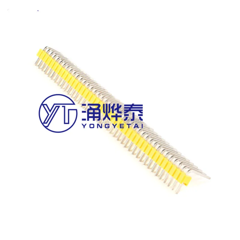 YYT 10PCS Pitch 2.54MM Single Row Bending Pin 1*40PIN Yellow