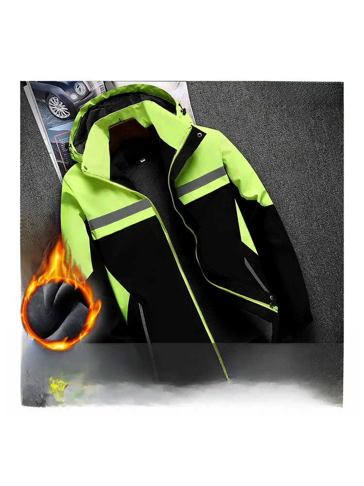 

Thiened Fce Winter Workwear Cotton Jaet Men's Upper Apparel Garment Repair Anti-Cold Waterproof Wear-Resistant Warmth