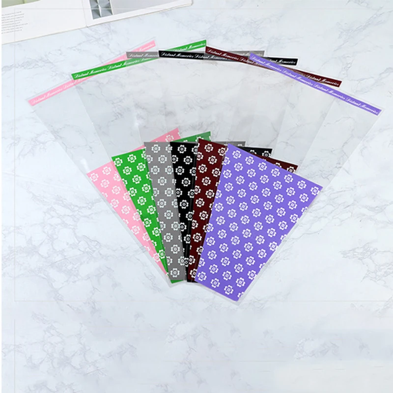 

50 шт., прозрачные пакеты для упаковки цветов