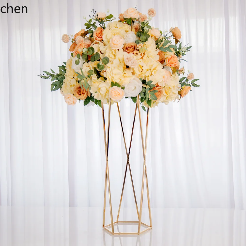 YFY  Electroplated Flower Stand Road Guide  Disassembly Flower Stand Export Packaging Small Size Wedding Main Table Flower