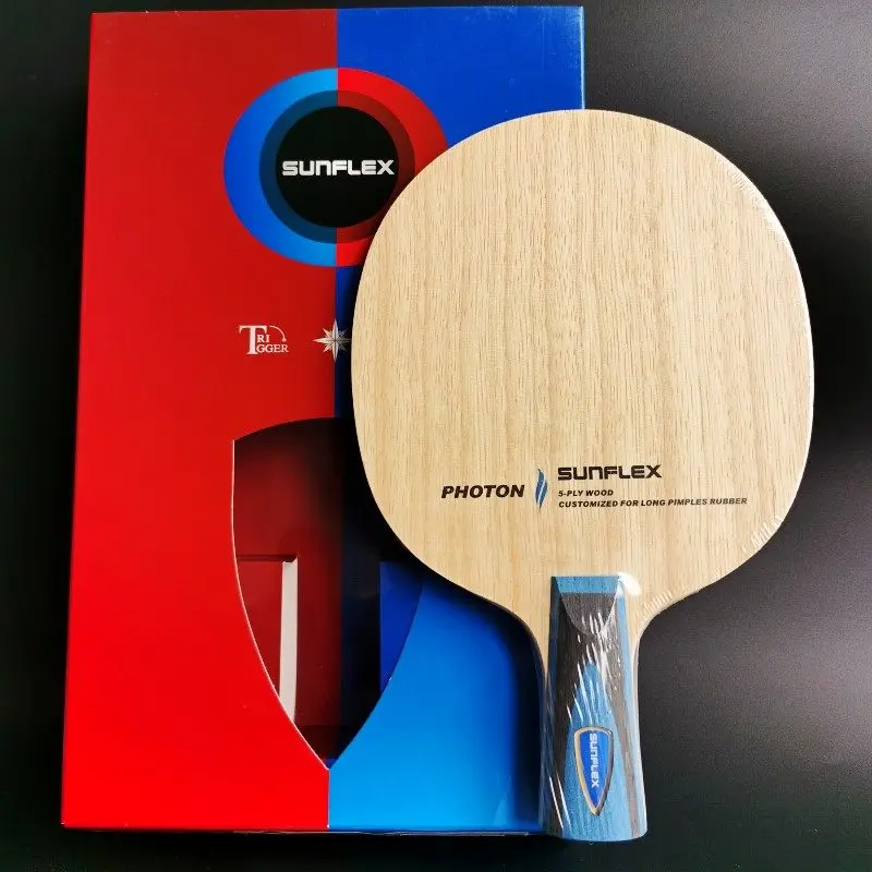 

Набор для настольного тенниса: Ракетка SUNFLEX German с 5-слойным деревянным сердечником из бальзы, 10 мм, с длинными шипами и резиновым покрытием