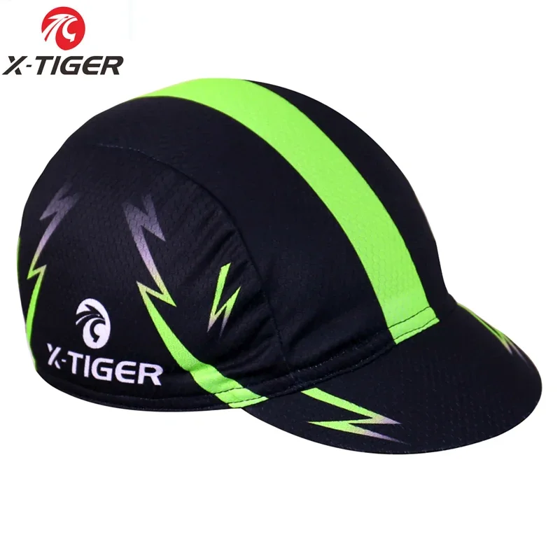 X-TIGER Bright Green Outdoor Sport Bike Head MTB Bicycle Headwear Headband 100% Polyester Cycling Hats Bandana Pro Cycling Cap