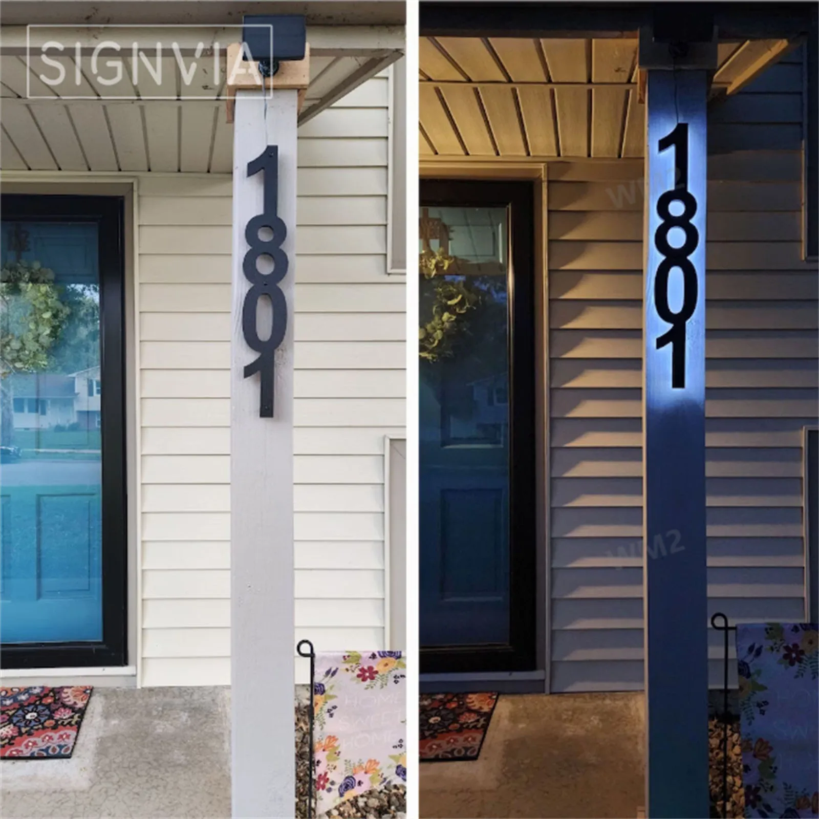 

Led Acrylic Number Plaque Light Letter 3D Number Plate Backlit Signs Exterior Home Hotel Address Number