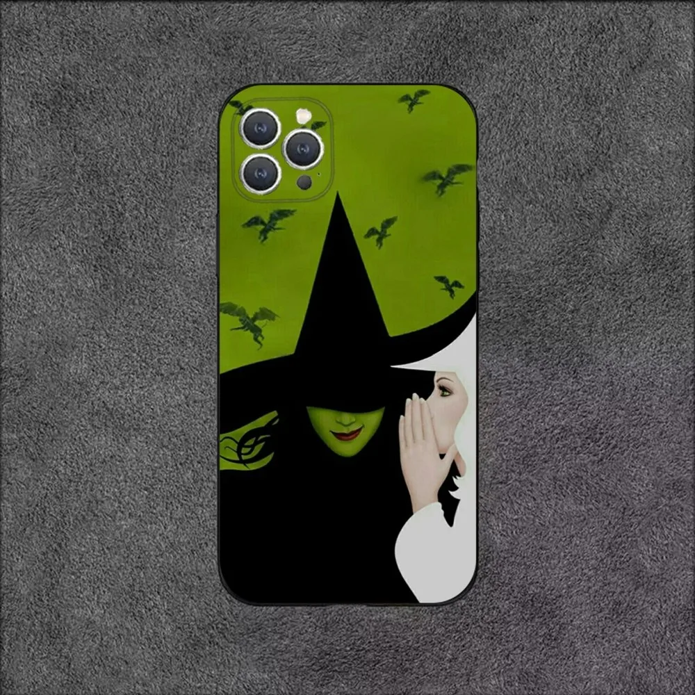 wicked musical Phone Case For iPhone 16,15,14,13,12,11,Plus,Pro Max,XS,X,XR,SE,Mini,8,7 Soft Silicone Black Cover