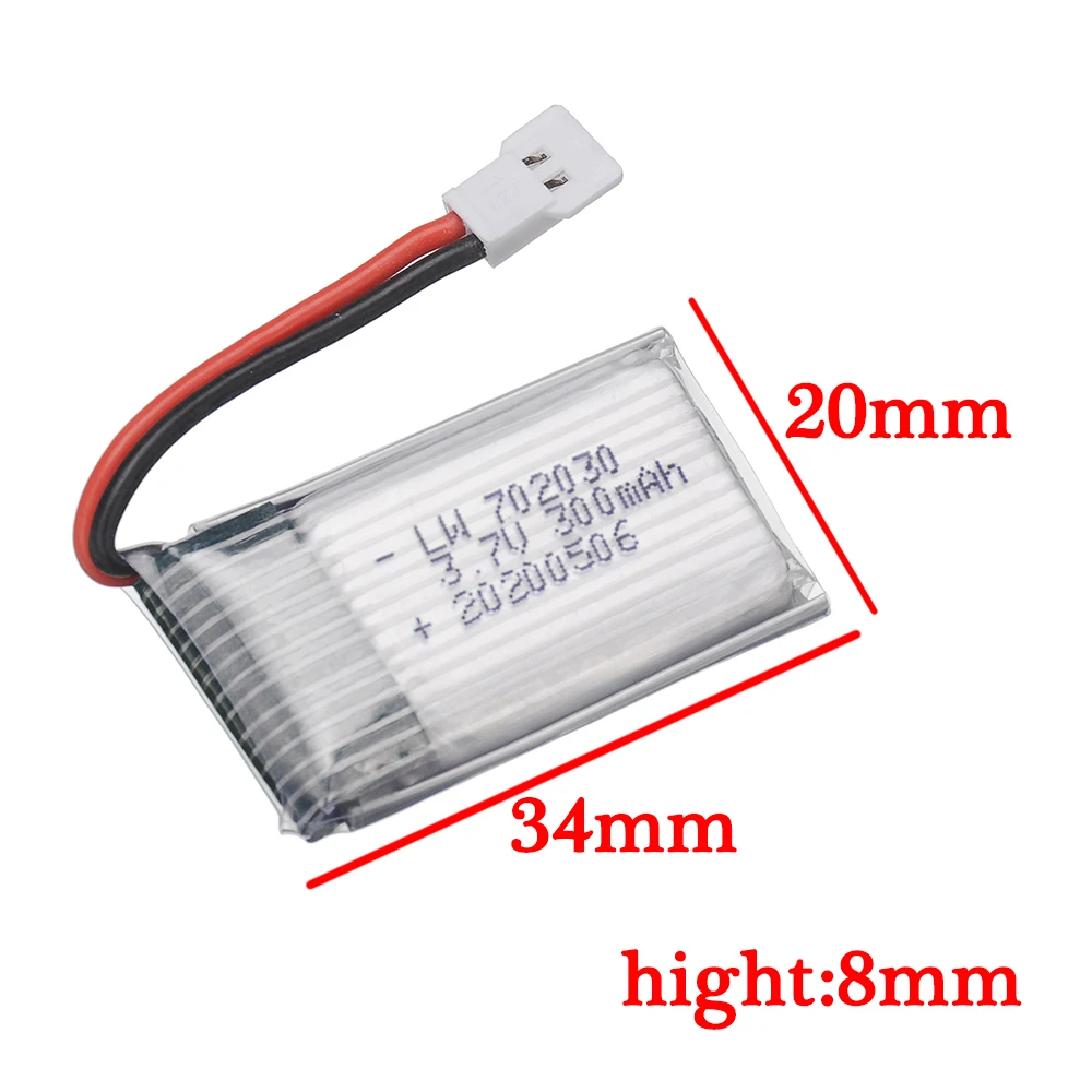 Batterie Lipo aste pour télécommande RC, 3.7V, 150mAh, 260mAh, 300mAh, 400mAh, Palne, FX620, FXusk, F22, SU57, Mige530, Airana530