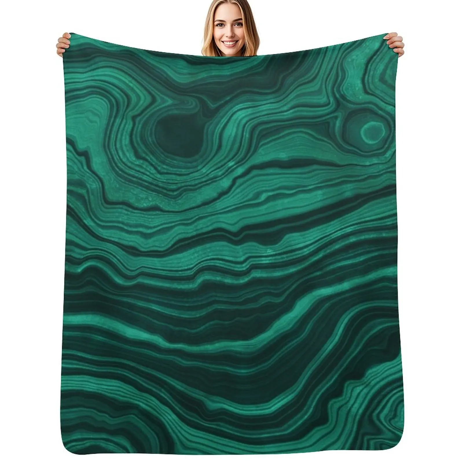 

Malachite Texture 01 Throw Blanket Soft Beds Picnic Vintage Sofa Throw Blankets