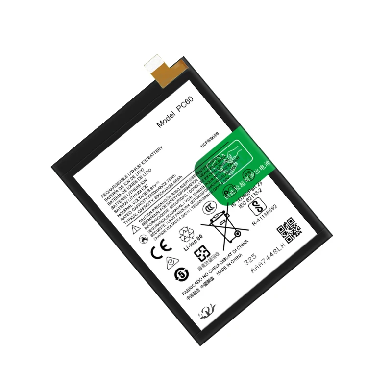 Motorola MOTO G24 G54 5G /G54 Power 5G 전화 배터리 + 도구 용 새로운 PC60 6000mAh 휴대 전화 배터리