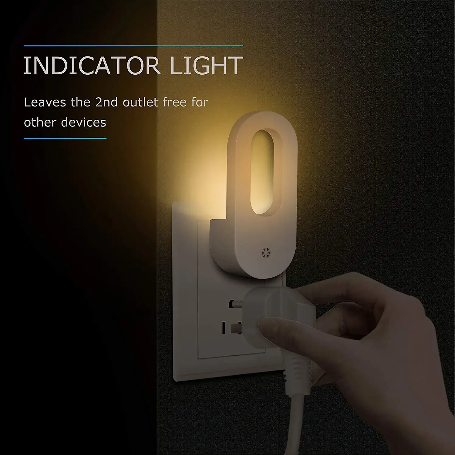 EU/US Plug Wall Night Light Socket With Twilight Sensor 1/2 Pcs Warm White Lamp Energy Saving For Kids Room Bedroom