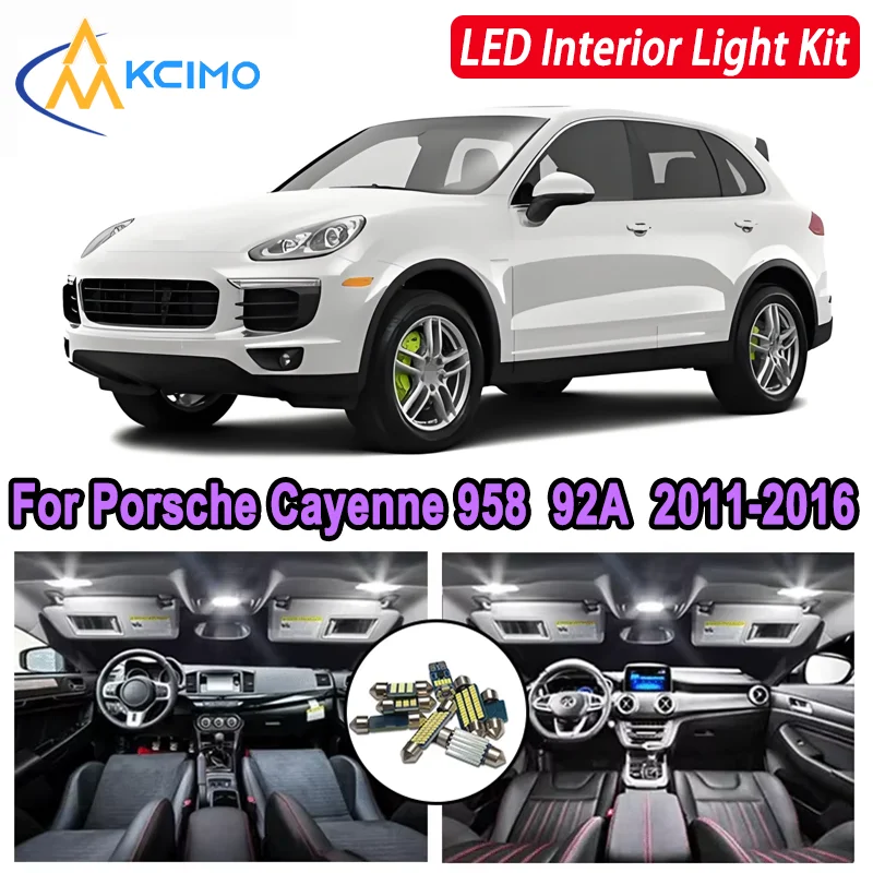 

For Porsche Cayenne 958 92A (2011-2016) Premium Bright LED Interior Dome Map Trunk Light Kit Car Led Lamps Canbus Car LED Lights