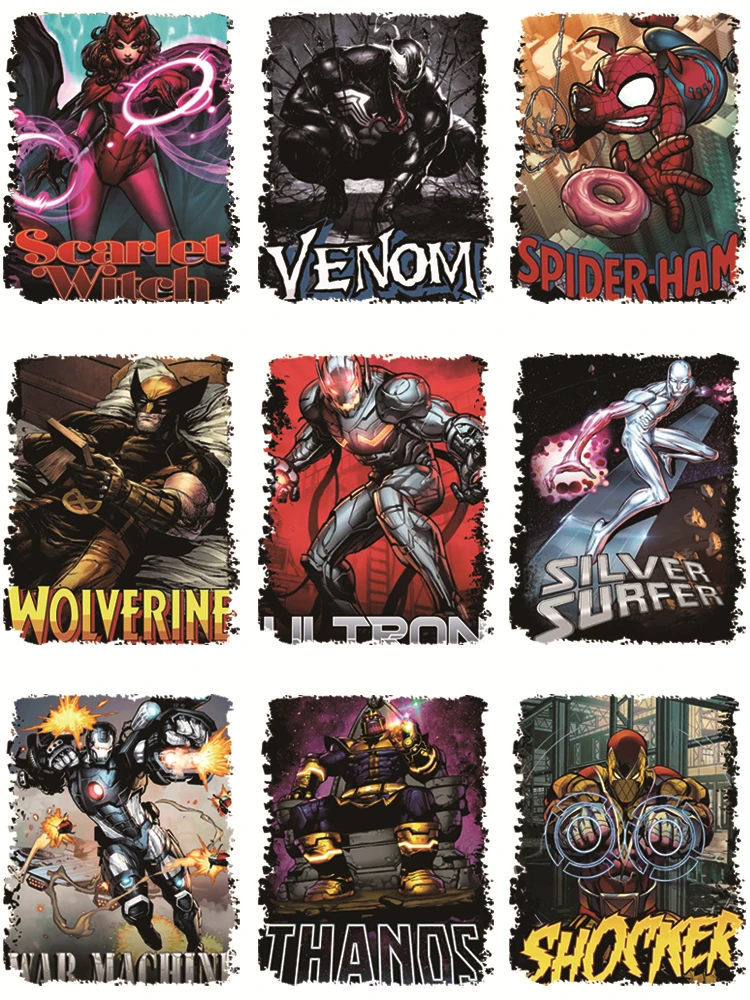 Wolverine e Spider Man Iron on patch abbigliamento adesivi fai da te cucito decorazione strisce appliques Flex fusibile transfer