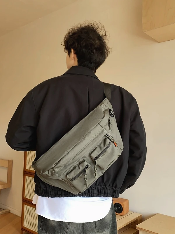 Casual Outdoor Unisex Crossbody Bag Lightweight Large Capacity Versatile Sports Chest Bag for Men And Women Leisure Nylon