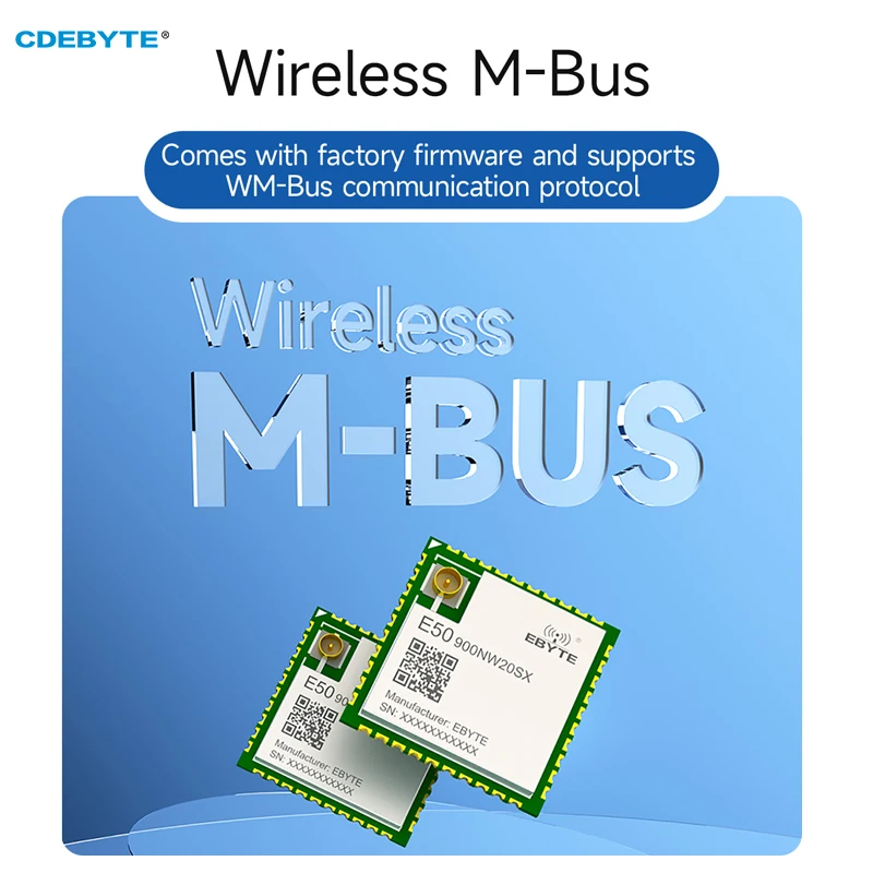 868MHz 915MHz EFR32FG23 WM-BUS modulo SoC Wireless RF IC E50-900NW20SX Low Power Star Networkin a lunga distanza 2.5KM M-BUS Ipex