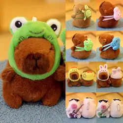 Kawaii Multicolor Capybara Doll Kapibala 10-13cm Water Dolphin Doll Birthday Gift Soft Plush Toy Car Couple