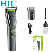 HTC Electric Hair Clippers Men Professional kit USB Rechargeable Men's Barber Hair Cutting Machine Beard Trimmer for Men Kids